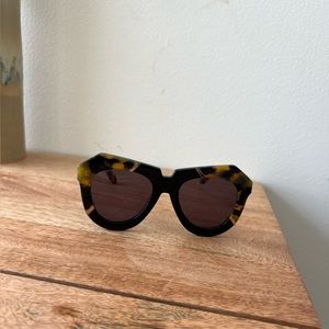 Oversized Karen Walker Sunglasses in Tortoise Shell/Black